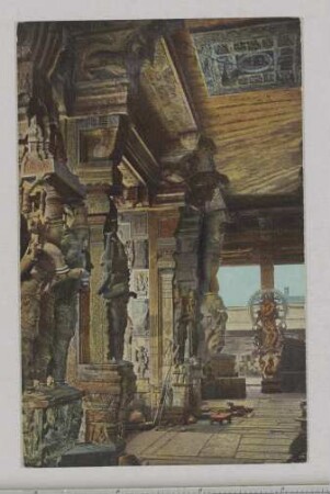 Tamulische Steinbildhauerkunst im Tempel von Madura, Ostindien [Serie Indien I]