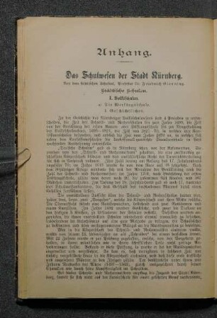 I. Volksschulen.