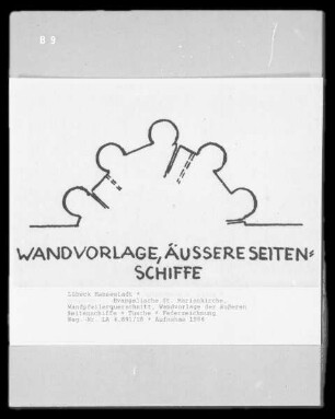 Evangelische St. Marienkirche, Wandpfeilerquerschnitt, Wandvorlage der äußeren Seitenschiffe