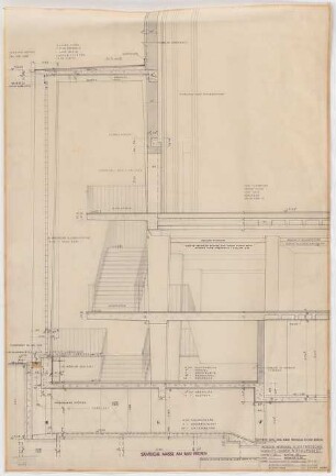 Technische Universität Berlin Elektrotechnische Institute, 2. Bauabschnitt: Schnitt Mittelpodest 1:20