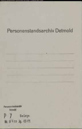 Belegakte zum Heiratsregister 1814 der Stadt Bocholt