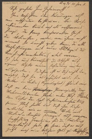 Brief an Ludwig Strecker  an B. Schott's Söhne : 30.01.1911