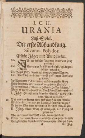 I. C. H. Urania Lust-Spiel.