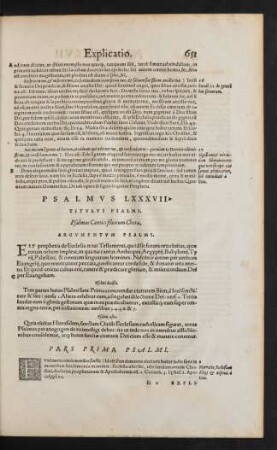 Psalmus LXXXVII.