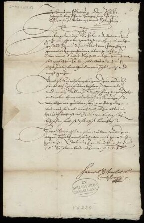 Schreiben (gesiegelt) von 1586, September 15