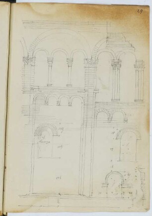 San Guglielmo, Ferrara: Details (aus: Skizzen- und Fotoalbum 5)