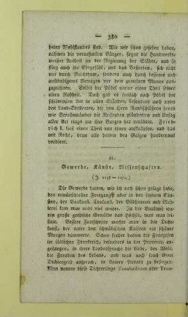 41. Gewerbe, Kuenste, Wissenschaften. (J. 1138 - 1272.)