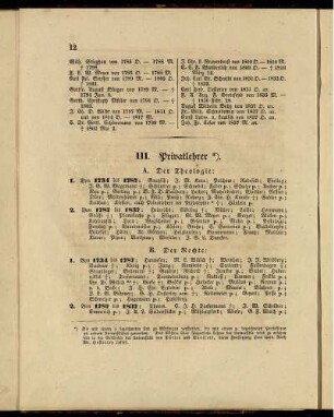 III. Privatlehrer