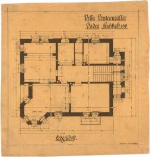 Billing, Hermann; Baden-Baden, Vicentistr. 14; Haus Beuttenmüller senior - Grundriss EG