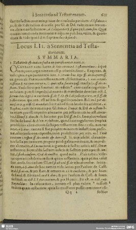 Locus LII. à Sententia ad Testamentum