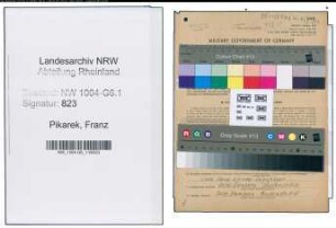 Entnazifizierung Franz Pikarek , geb. 06.10.1900 (Rangiermeister)