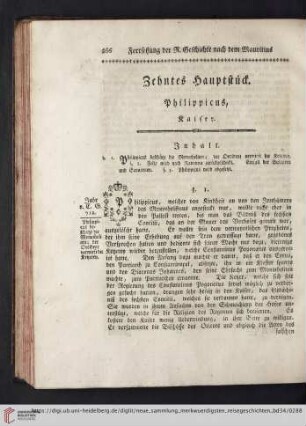 Zehntes Hauptstück, Philippicus, Kaiser