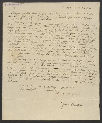 Brief an Jacob Grimm : 15.05.1833