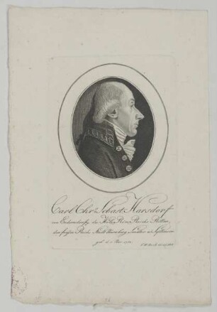 Bildnis des Carl Chr. Sebast. Harsdorf von Enderndorf