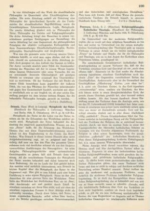 100-101 [Rezension] Przywara, Erich, Religionsphilosophie katholischer Theologie