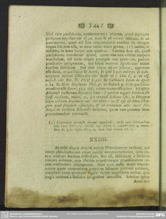 XXIIII. [Obiecto quaedam. Bosios pugnantia loqui. Saurini ratio docetur]