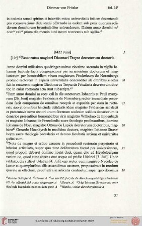 Dietmar von Fritzlar (1422)