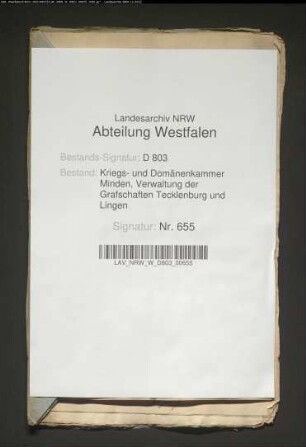 Erteilung der Schuldkonsense auf Egelhorns-Stätte, Kirchspiels Ibbenbüren