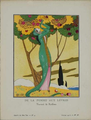 De la Pomme aux Lèvres. Travesti de Redfern (Gazette du Bon Ton No.4 - Février 1913)