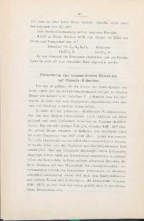 Einwirkung von konzentrierter Salzsäure auf Pseudo-Ephedrin.