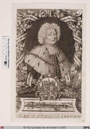 Bildnis Lothar Franz (1663 Reichsfrhr., 1701 Reichsgraf von Schönborn), 1695-1729 Kurfürst u. Erzbischof von Mainz