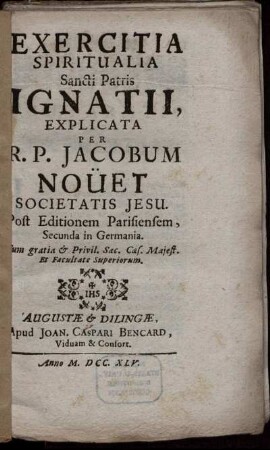 Exercitia Spiritualia Sancti Patris Ignatii