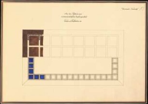 Nationalpolitische Erziehungsanstalt im Weserbergland Schinkelwettbewerb 1941: Verwaltungs- und Festhaus: Festsaal. Decke und Fußboden. Ansicht 1:50