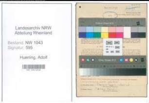 Entnazifizierung Adolf Huening , geb. 15.10.1898 (Lehrer)