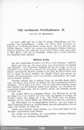 Sardinische Tertiärpflanzen