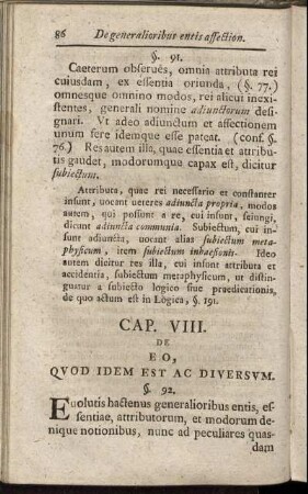 Cap. VIII. De Eo, Quod Idem Est Ac Diversum.