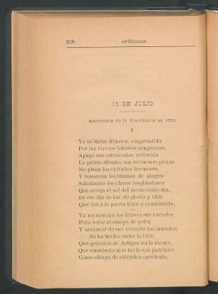 18 de Julio : Aniversario de la Constitución en 1830