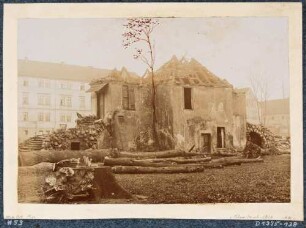 Gebäude in Reisewitzens Garten bei Dresden-Plauen vor dem Abriss