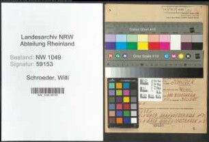 Entnazifizierung Willi Schroeder , geb. 23.08.1897 (Friseur)