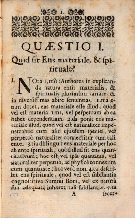 Theses philosophicae ad mentem ... Joannis Duns Scoti de ente materiali & spirituali