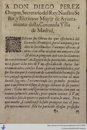 A Don Diego Perez…