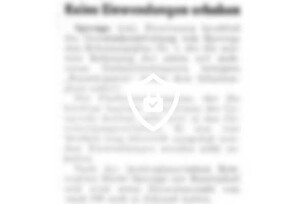 Keine Einwendungen erhoben
