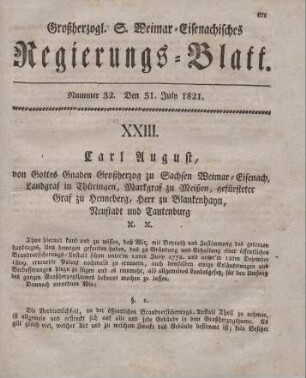 Nr. 32 : 31. July 1821