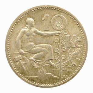 10 Kronen 1932 Republik Tschechien