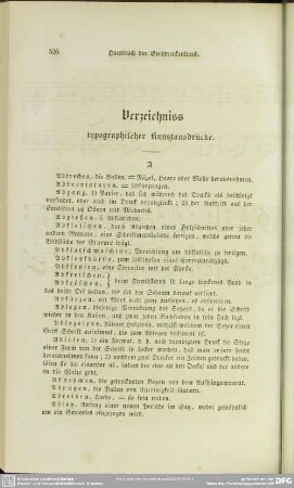 Verzeichnis typographischer Kunstausdrücke