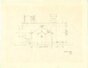 Döllgast, Hans; München; Kath. Pfarrkirche Heilig Blut - Ostseite (Ansicht); Grundriss