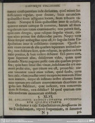 §. XLVI. De Collisione Exspectativarum Successivarum Qualificatarum
