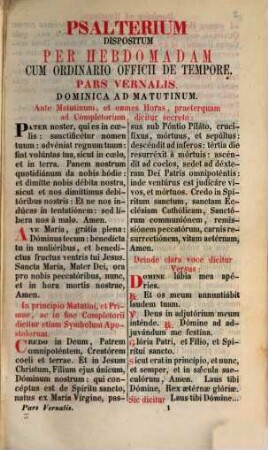 Breviarium Romanum : ex decreto SS. Concilii Tridentini restitutum, S. Pii V. Pontificis Maximi jussu editum .... 2, Pars vernalis : A Dominica prima Quadragesimae usque ad Dominicam Trinitatis