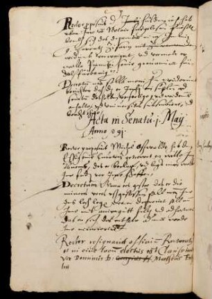 Sommerhalbjahr 1591. Rektorat Matthäus Entzlin