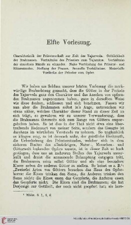 Elfte Vorlesung