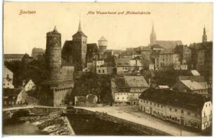 Bautzen. Alte Wasserkunst und Michaeliskirche