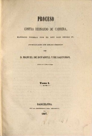Colección de documentos inéditos del Archivo General de la Corona de Aragón. 32. 1867