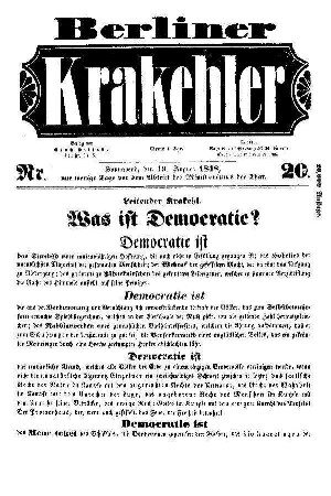 No 20.: No 20, 19.August 1848