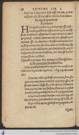 In caput quartum Epitome.