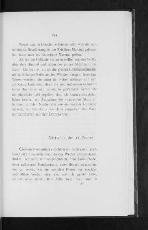 Mittwoch, den 12. October 1898