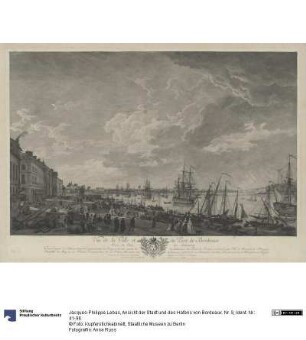 Ansicht der Stadt und des Hafens von Bordeaux. Nr. 9